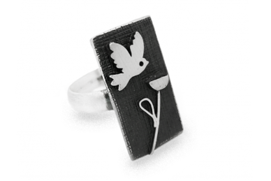 Exclusive ring - Bird and Flower 1