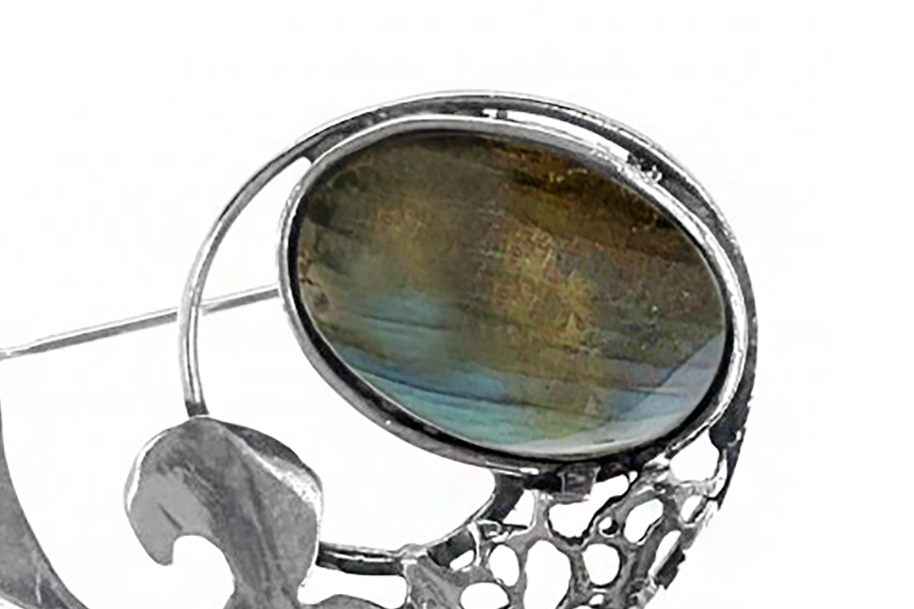 Exclusive brooch with Labradorite 1 Exclusive brooch with Labradorite 1