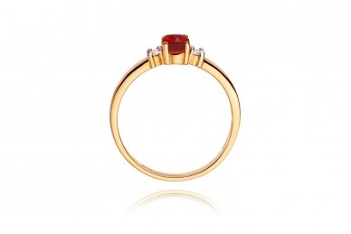 Ring with Ruby and diamonds W264 1