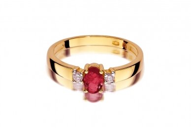 Ring with Ruby and diamonds W264 2